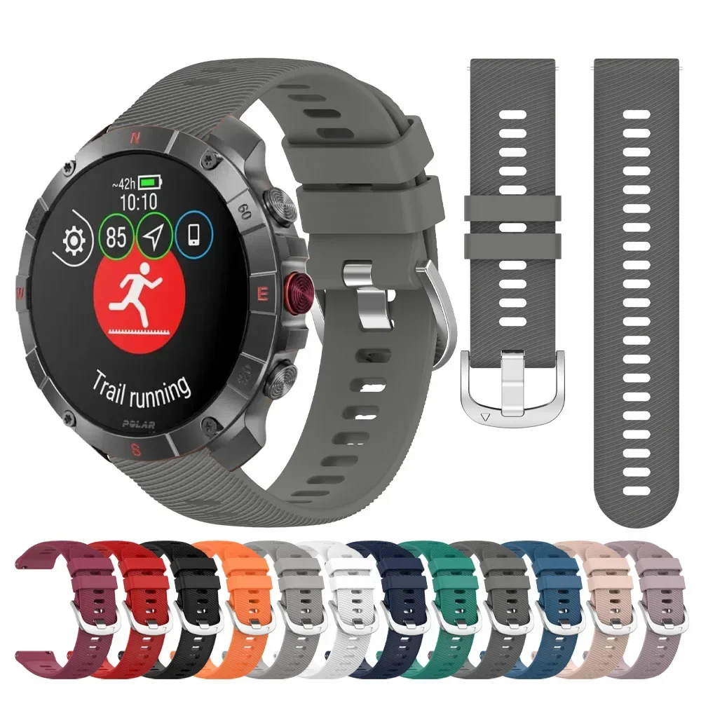 20mm 22mm Silicone Strap For POLAR VANTAGE V3 M2 M Band IGNITE 3/2/UNITE/GRIT X Pro/Pacer Sports Bracelet Wristbands Accessories