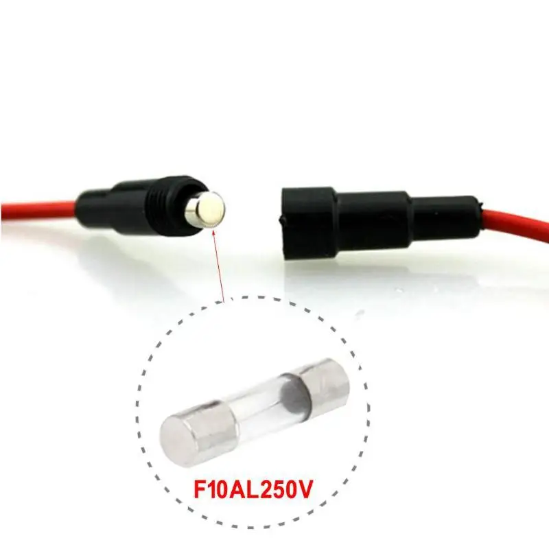 Car Cigarette Lighter Installation Cable 1m/3.3ft Car Charger USB Cable Power Cord 18AWG 10A Copper Wire with Fuse