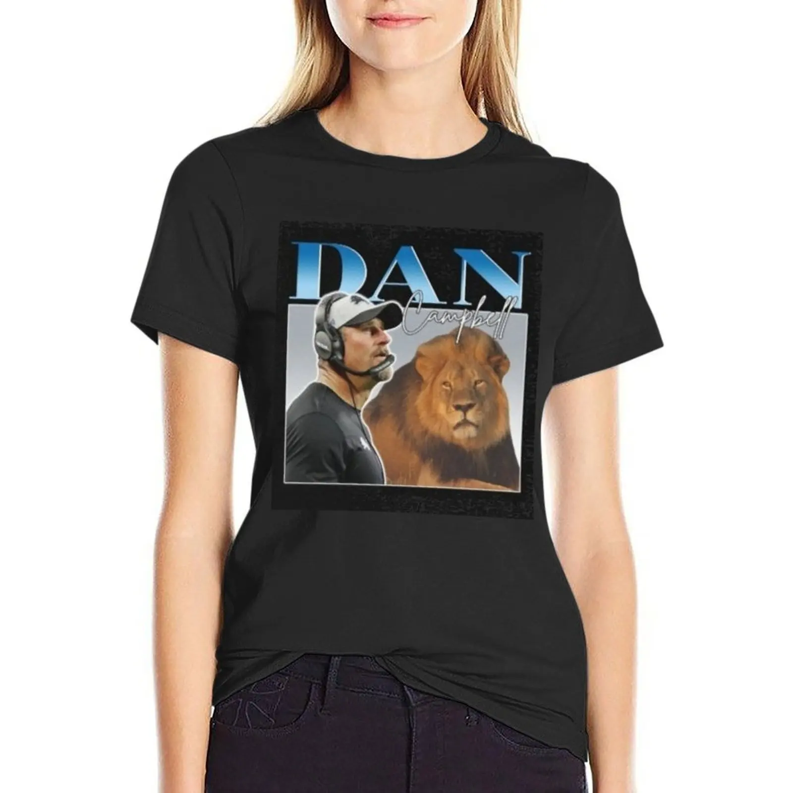 

dan campbell T-Shirt animal prinfor oversized quick-drying heavyweights Top Women