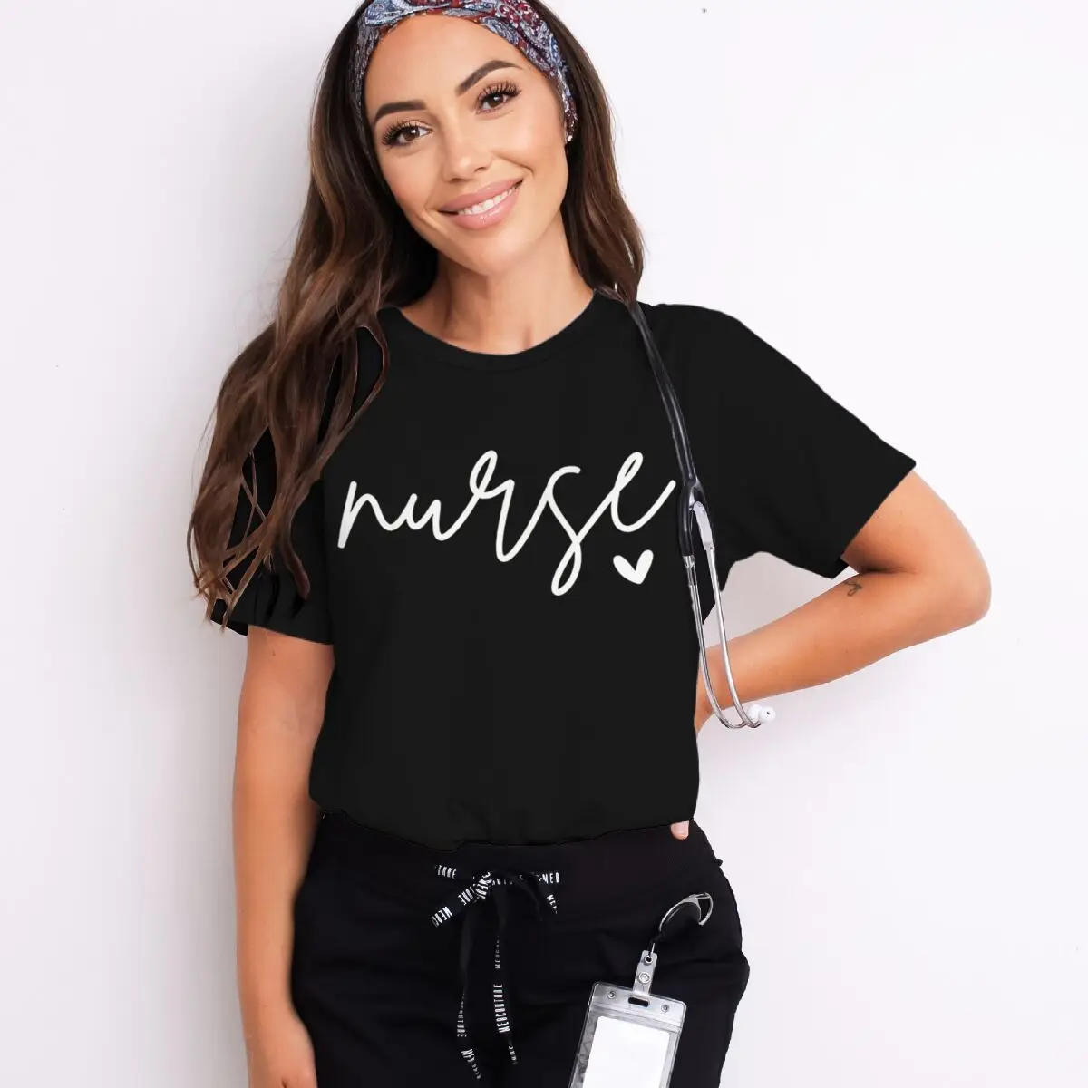 2026 New Nurse Print T Shirt Women Men Luminous Novel Personality Nurse T-shirts Medical Staff Fun Short Sleeve Streetwear