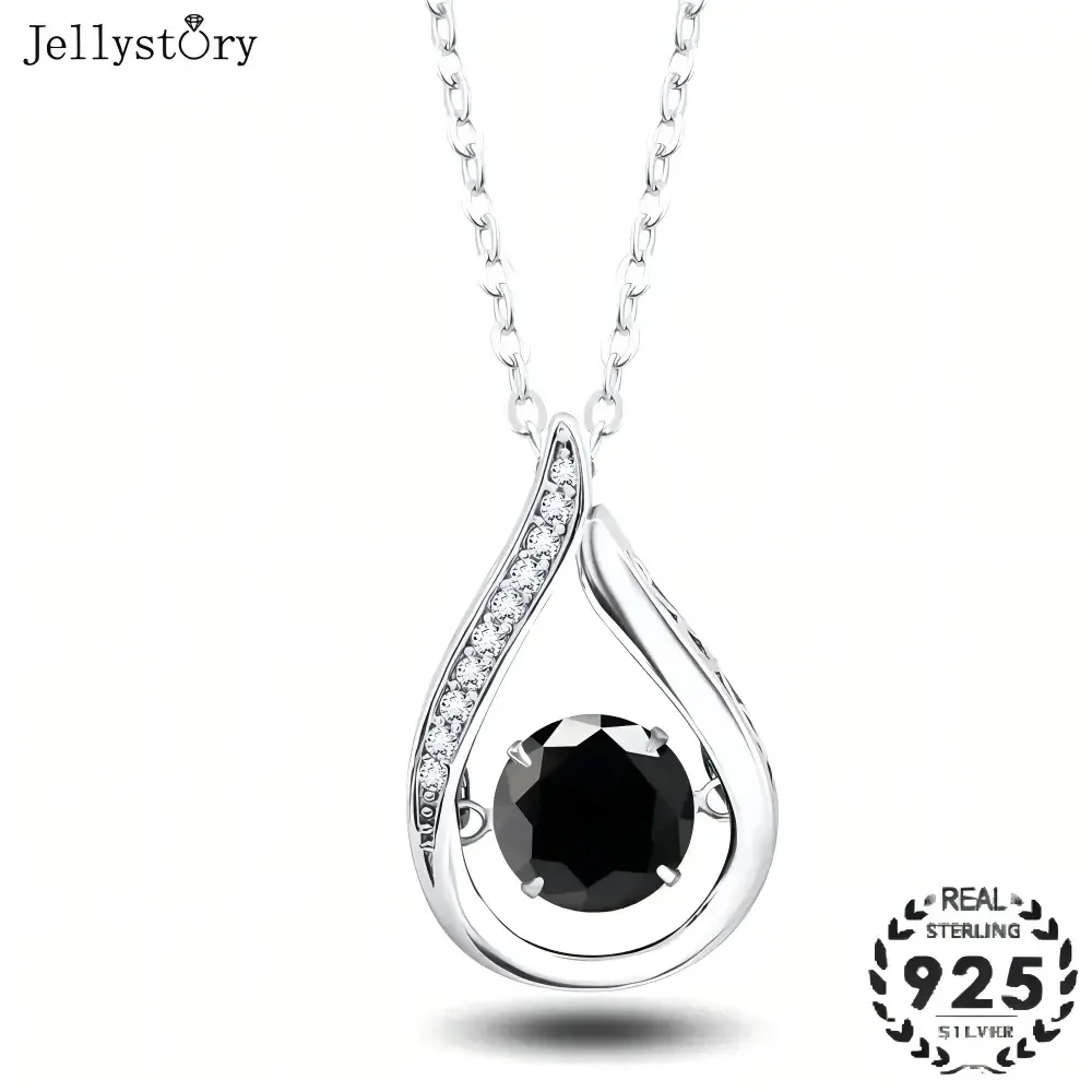 

GRA Certified 1CT Moissanite Necklace 925 Silver Clavicle Chain Women's Sparkling Luxury Pendant Valentine's Day Gift