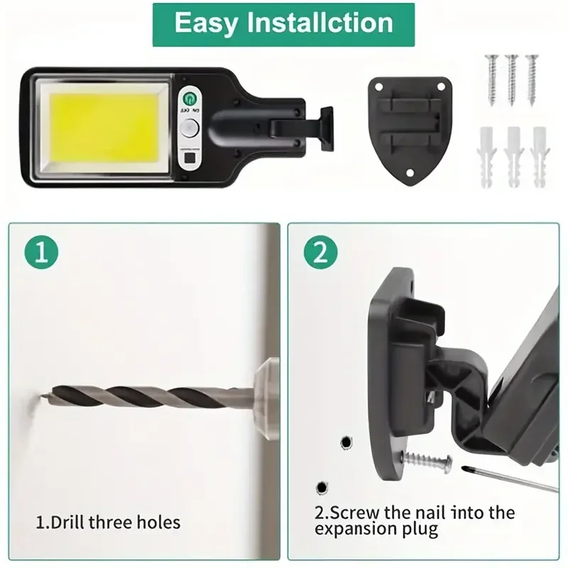 لاسلكي للتحكم عن بعد ضوء الشمس 117 COB الخرز الحركة المنشط السيارات على قبالة معدات الإضاءة الأمنية في الهواء الطلق دائم