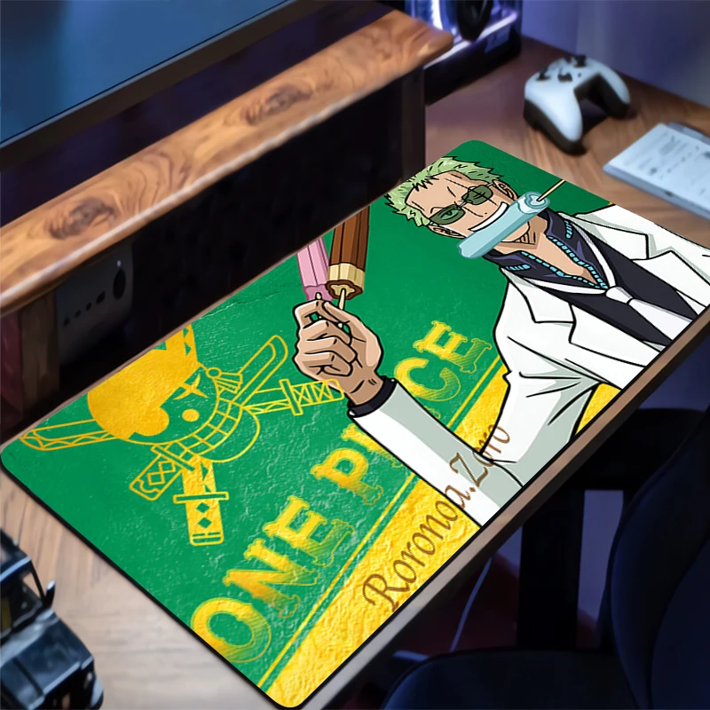 

Mouse Pad Gamer Anti-slip Anime Desk Mat Gaming PC Accessories Large One Piece Zoro Tablet Pad HD Mousepad Extended Keyboard Mat