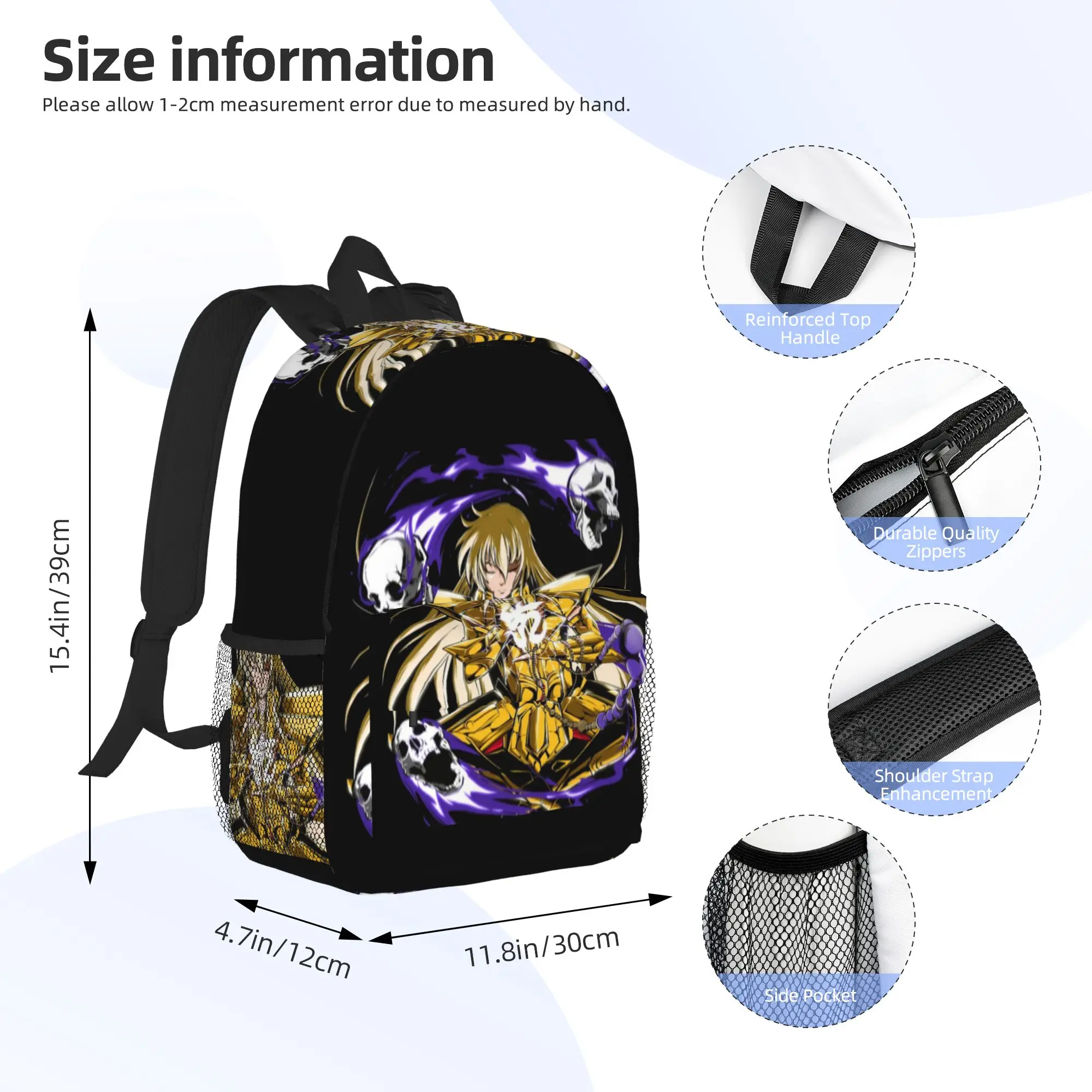 Knights Of The Zodiac Saint Seiya  Backpack Hot Sale Daypack Boys Girls BookBag Shoulder Bags for Men Women School Bag