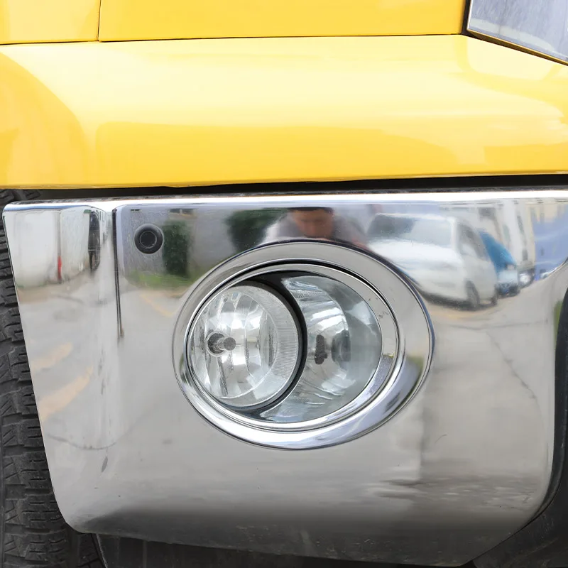 2pcs ABS Bright silver For Toyota Tundra 2007-2013 Car Front Fog Lamp Lamp Holder Forming Ring Decorative Cover Car Accessories