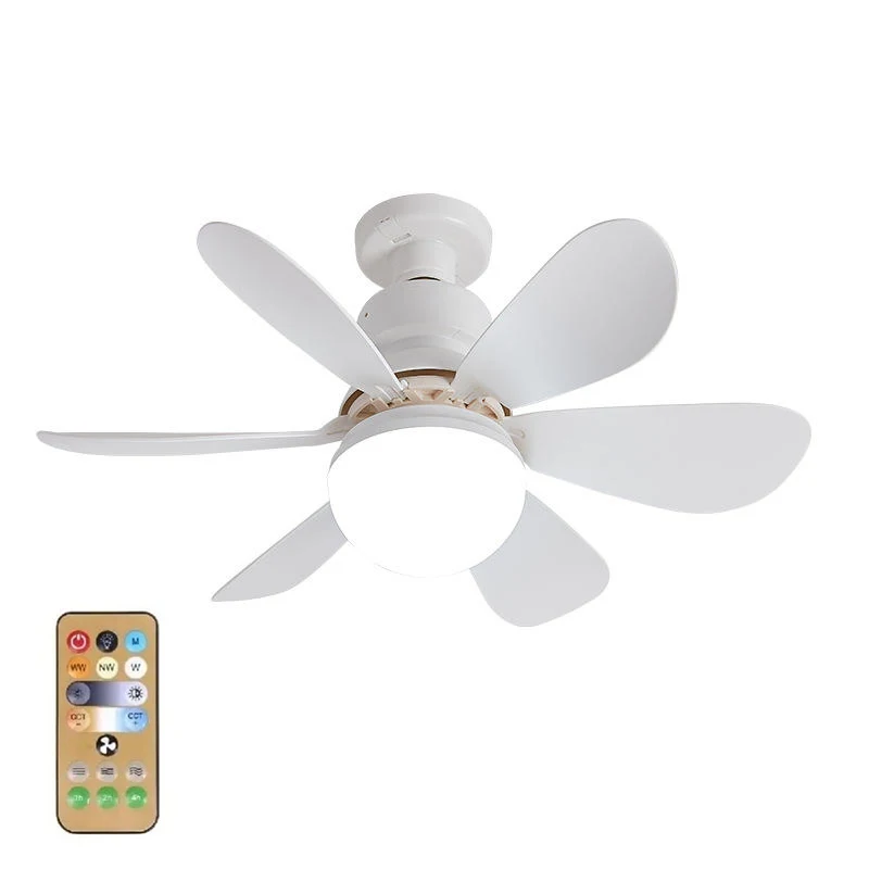 Ventilador de techo LED con control remoto E27, 30W/40W, regulable en 3 colores (3000K-6500K), 2000 lúmenes, ideal para dormitorio, sala de estar y cocina