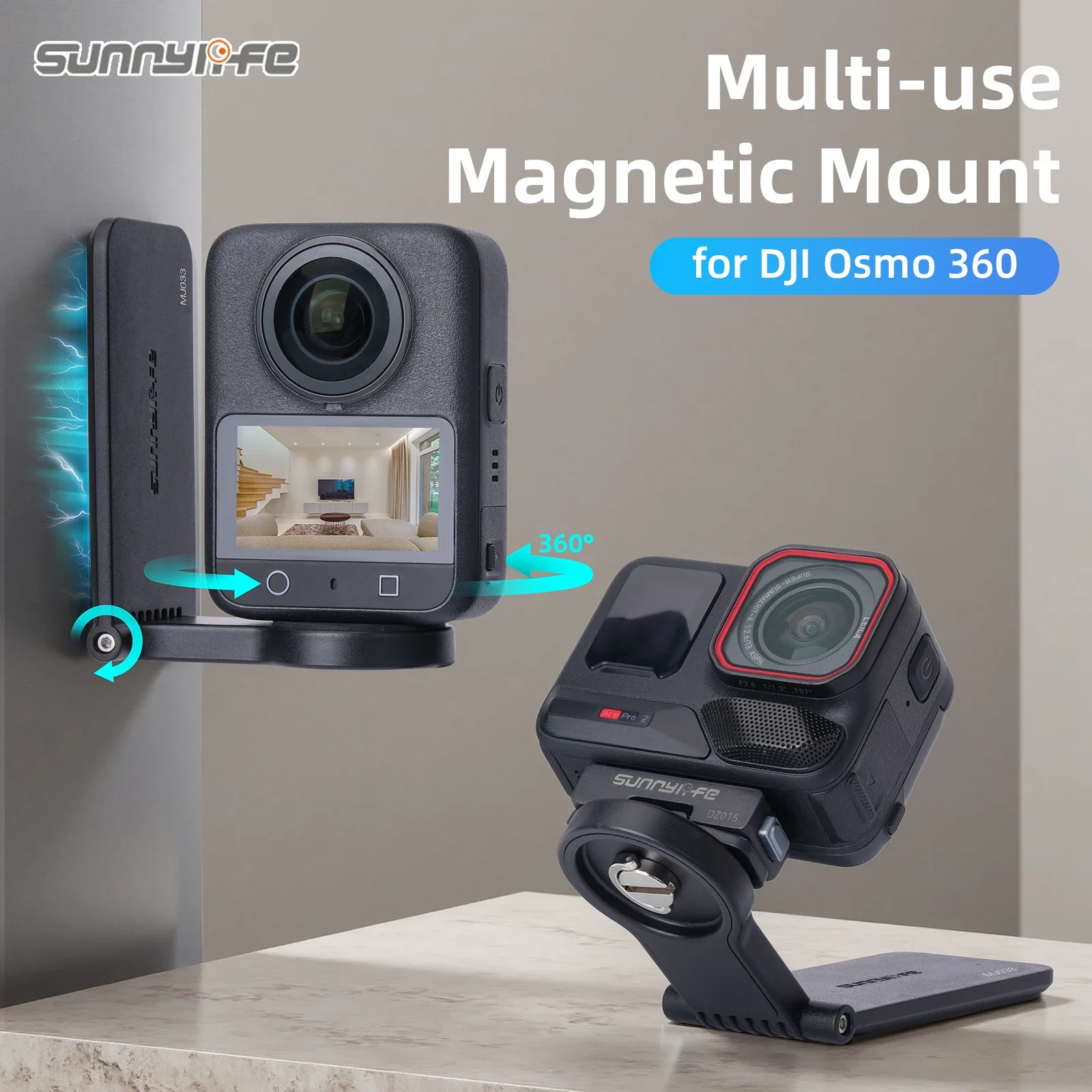 

Magnetic Mount Stand for DJI OSMO 360 Magnetic Base Adapter Frame Car Mount Adjustable Holder for Insta360 Camera Accessories