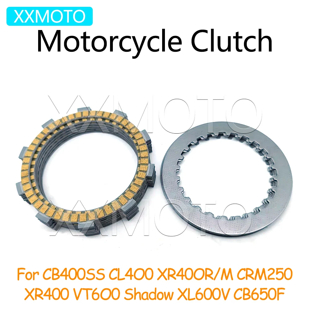 

For Honda CB400SS CB 400SS CL400 XR400R/M CRM250 XR400 VT600 Shadow XL600V CB 650F Motorcycle Clutch Plates Friction Disc Kits