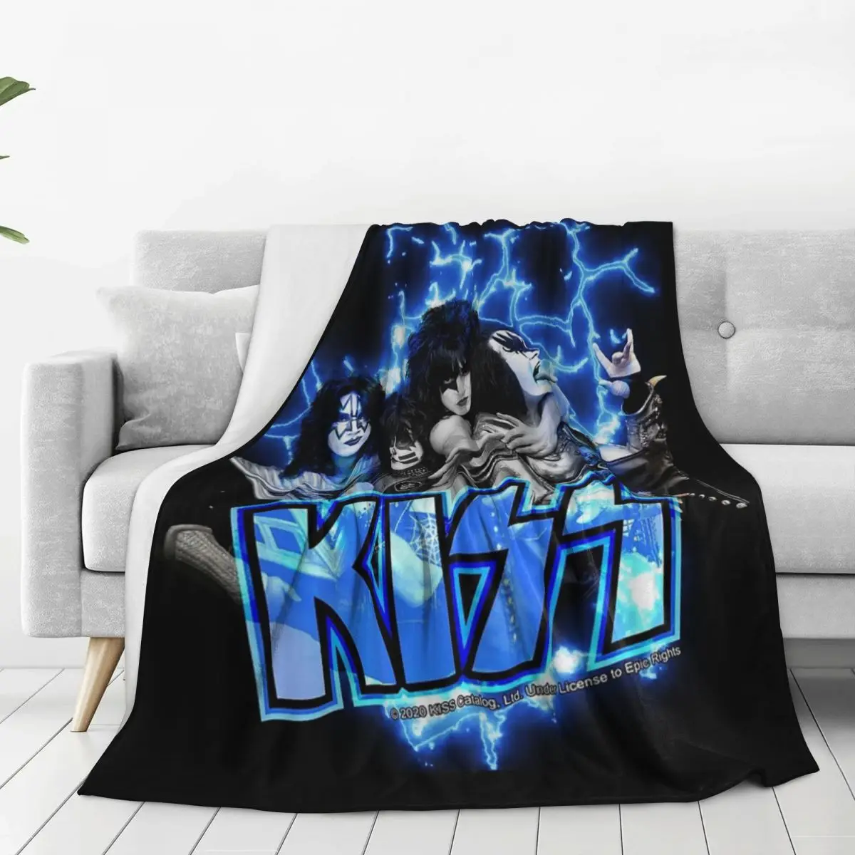 Kiss The Band - All Members Electric Blankets Fleece Multi-function Sofa Throw Blankets For Home Bedroom Throws Bedspread Quilt