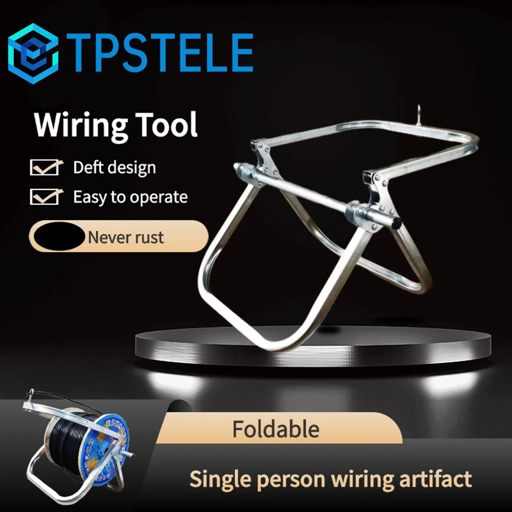 ديفت ديزاين قابلة للطي المحمولة المجلفن الصلب الألياف كابل إسقاط الرف ، أداة زيادة كفاءة لأسلاك شخص واحد