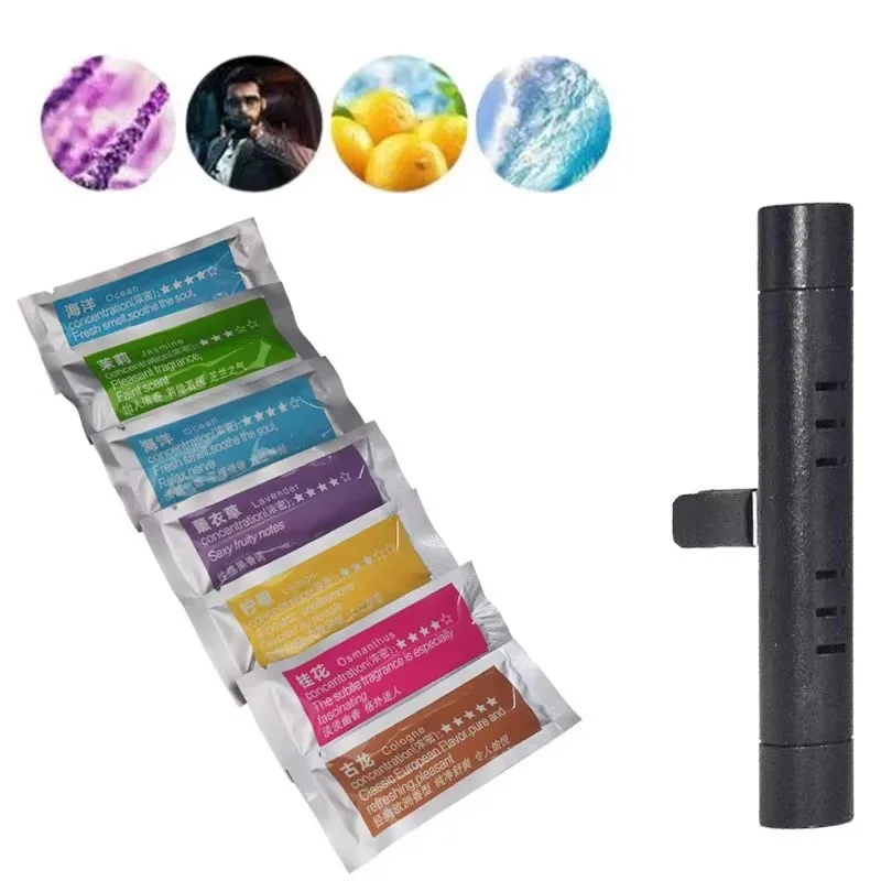 1-3Sets Car Air Vent Clip Freshener Osmanthus Aroma Sticks Lemon Car Air Fresheners Refills Cologne Car Air Freshener Supplement
