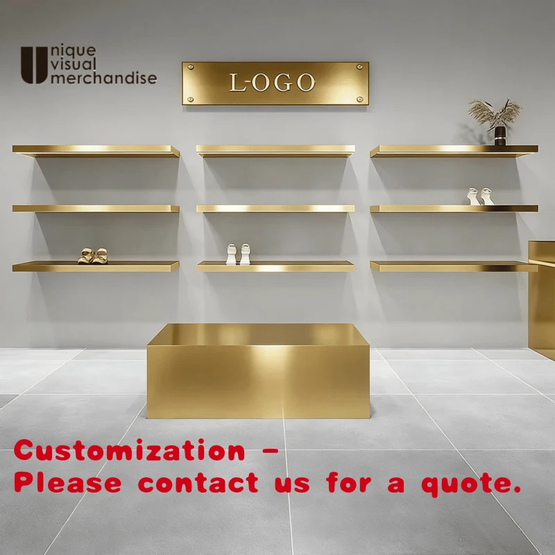 custom.High - End Wall - Hung Stainless - Steel Racks: Shoe Stores  Clothing Stores' Shoe and Bag Display
