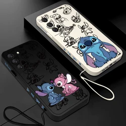 Cute couple Stitch Phone Case For Xiaomi Mi CC9 13 12 12T 11 11T Ultra 10 10T 9 9T 9SE 8 Pro Lite 5G Cover With Hand Strap