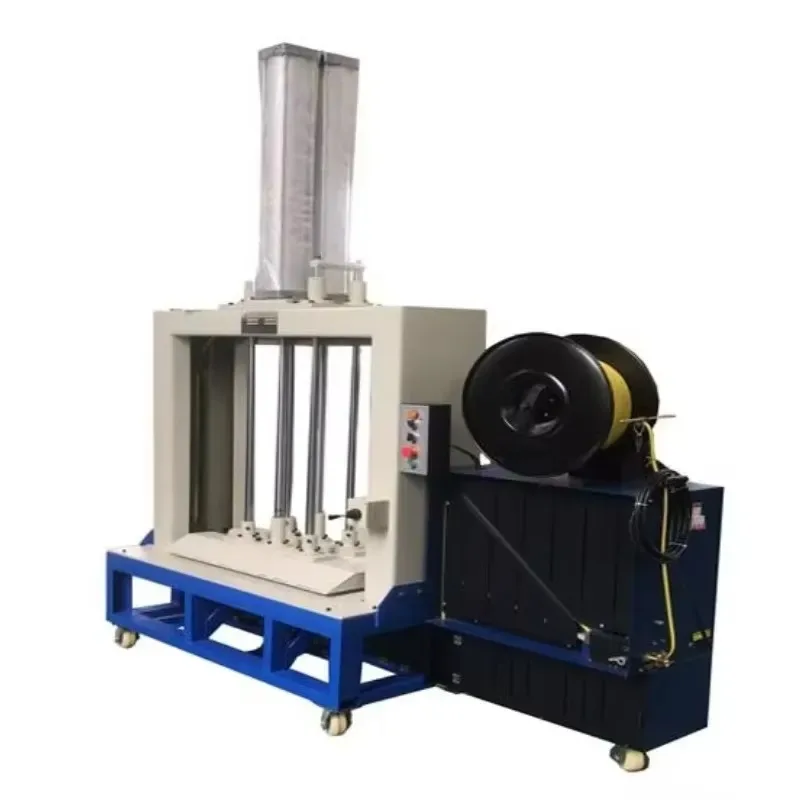 Efficient Pneumatic Bale Press Machine with Automatic Strapping for Tarpaulin Packaging