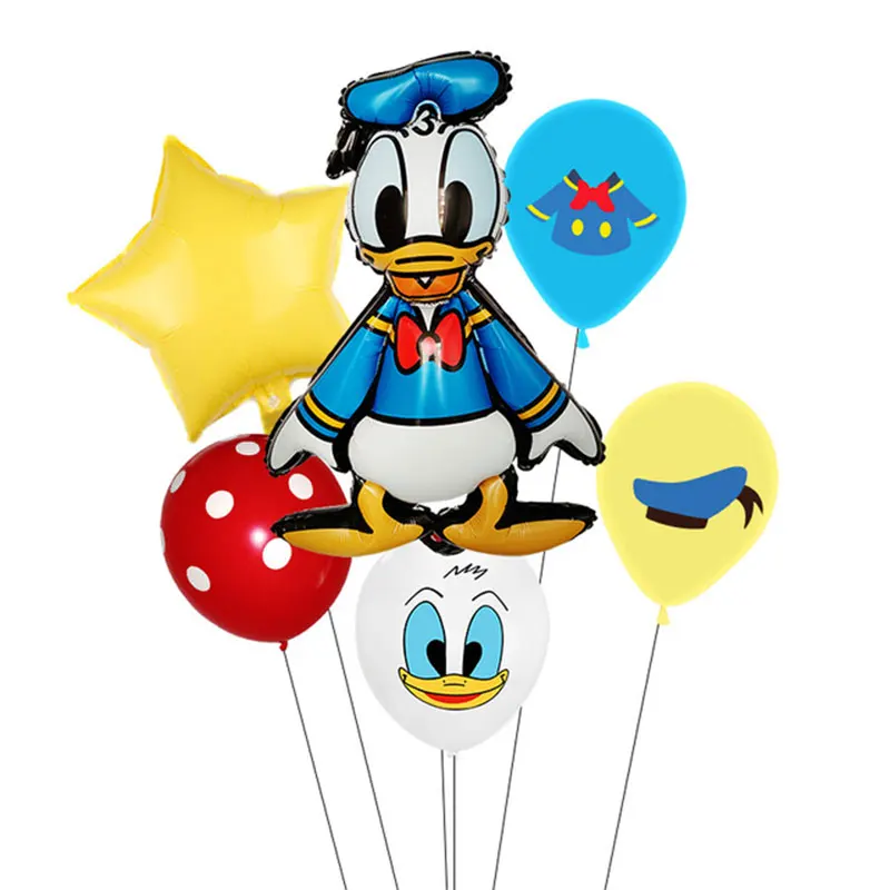 10pcs Donald Duck Party Supplies Boy Girls Latex Balloons Birthday Party Decoration Baby Shower Party Supplies