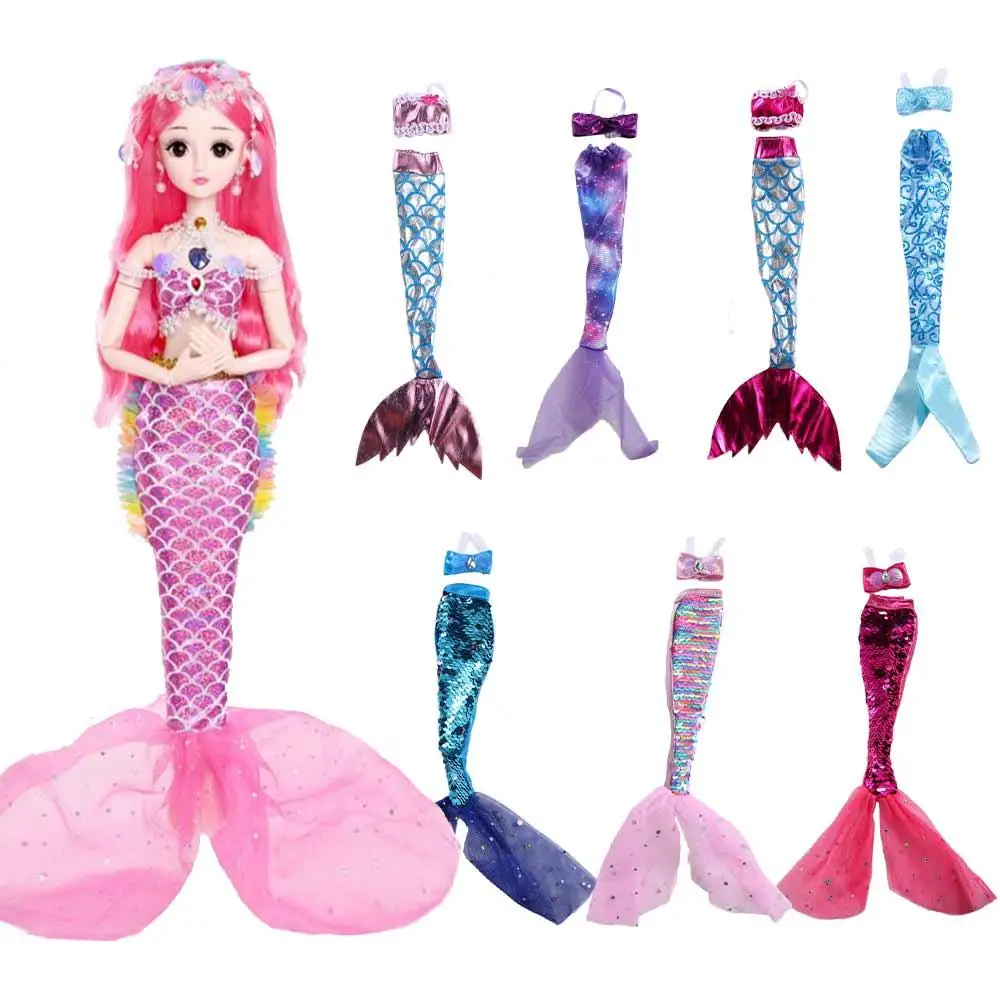

Crossdress Fairy Tale Doll Cosplay Fairy Dress Set Doll Cosplay Clothes Mermaid Tail Wedding Dress Mermaid Doll Clothing