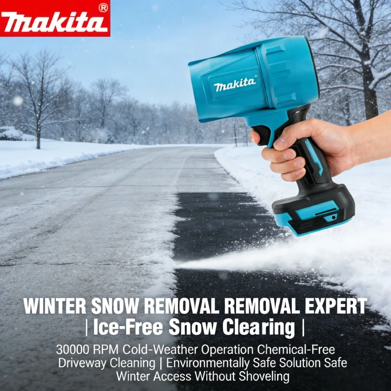 Makita 30000RPM Violent Blower Turbo Jet Fan, 18V Rechargeable Electric Air Duster, Turbo Wind Speed, Car Cleaning Tool