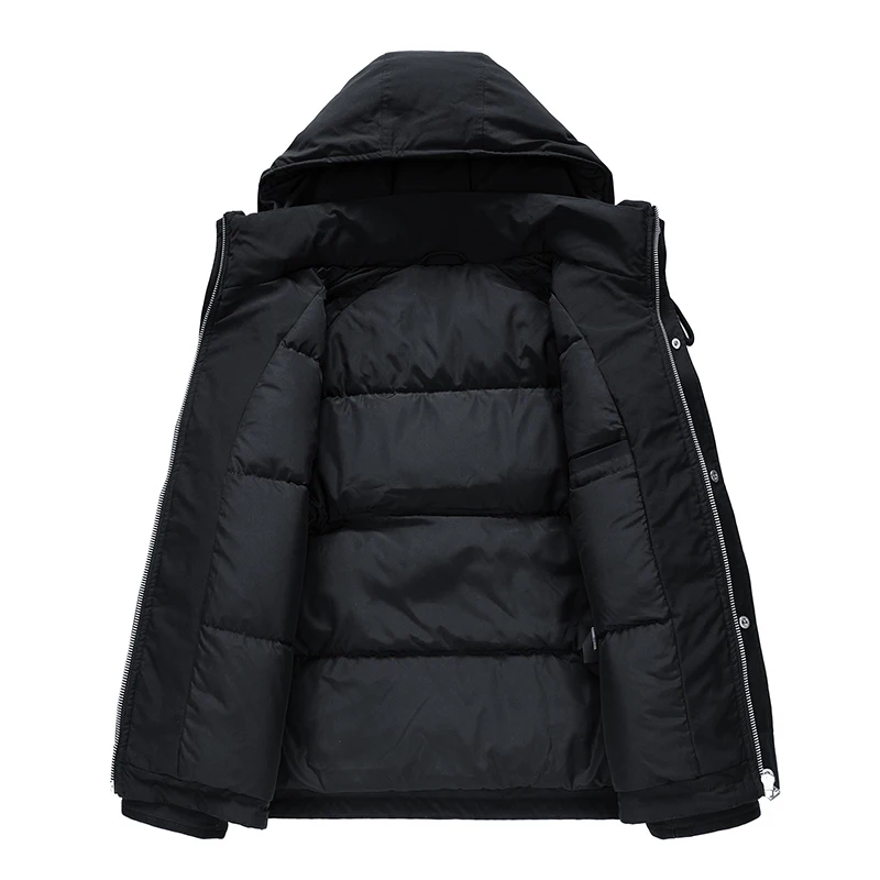 Loose Fit Duck down Jacket Men's Winter Casual Workwear Style Multi-Pocket Outerwear New National Standard Size XL XXL XXXL