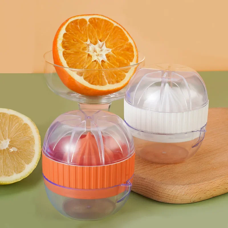 Hand Juicer Citrus Orange Squeezer Manual Lid Rotation Press Reamer for Lemon Lime Grapefruit with Strainer and Container tools