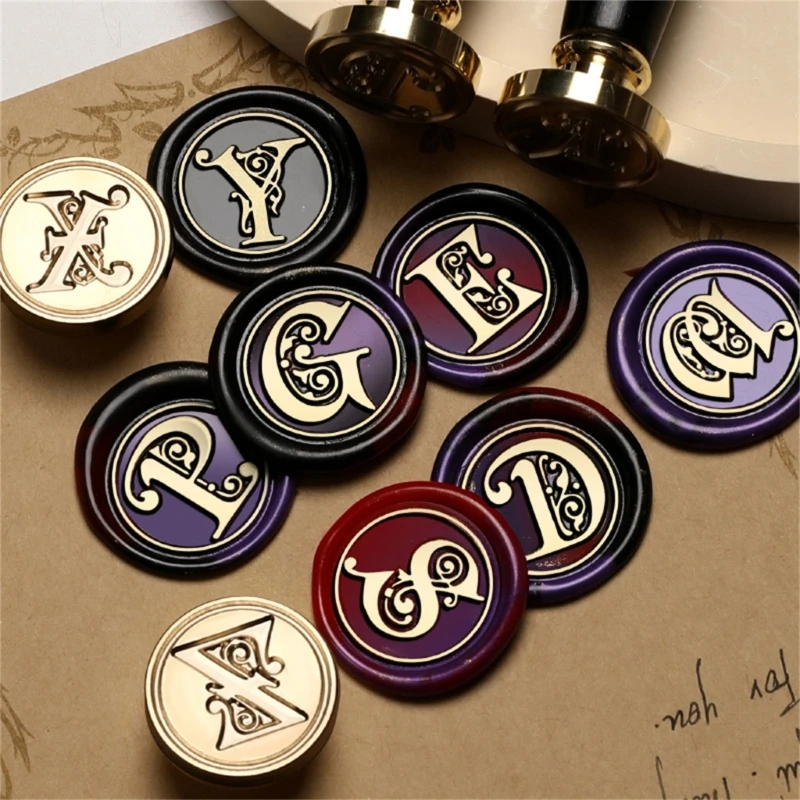 Capital Letter Wax Seal Stamp Metal Letter Sealing Wax Stamp for Envelope Scrapbooking Wedding Invitation Decorations