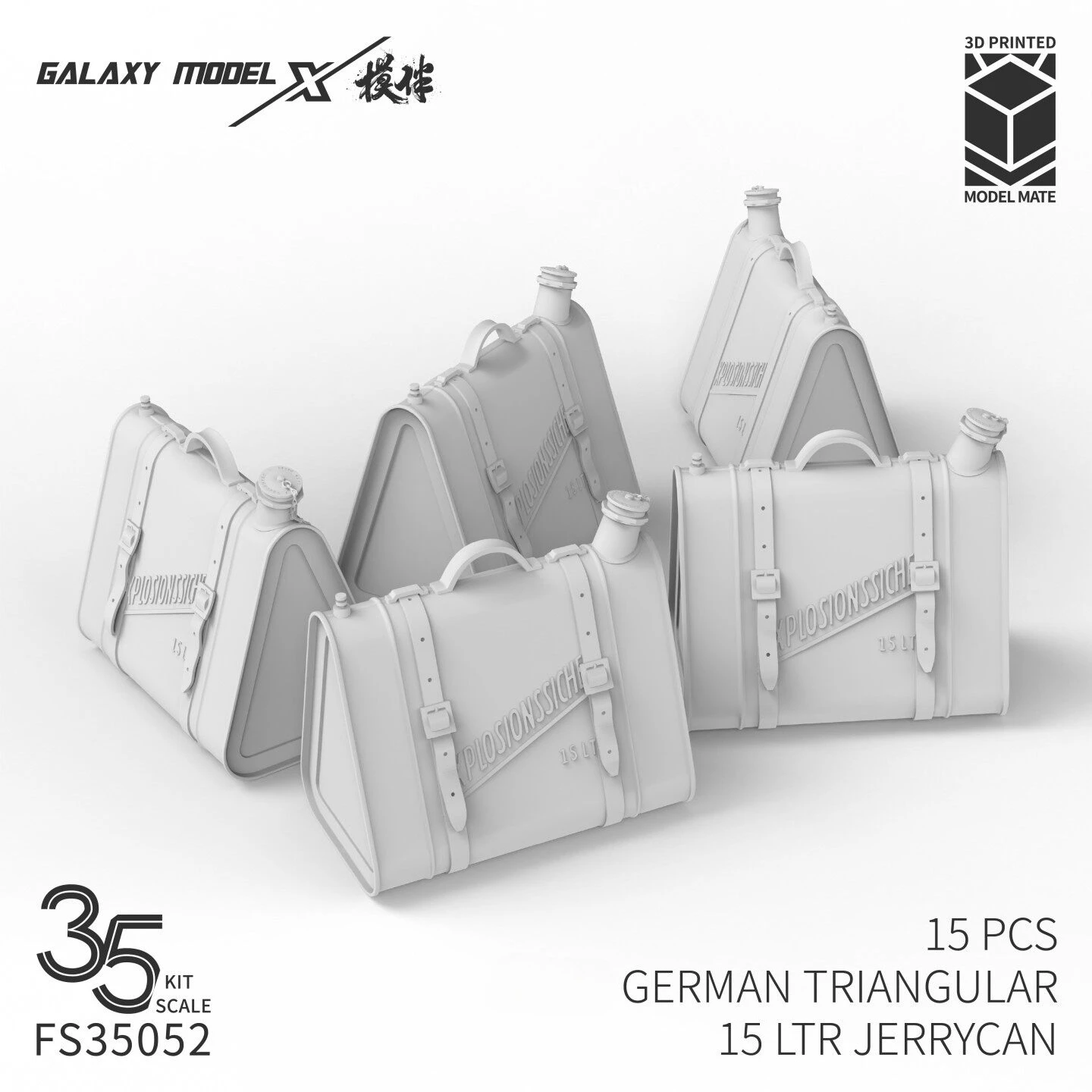 Galaxy 1/35 German Triangular 5L/10L/15L/20L Fuel Can Set Resin Parts for Military Diorama Model Scene Accessories Hobby Craft