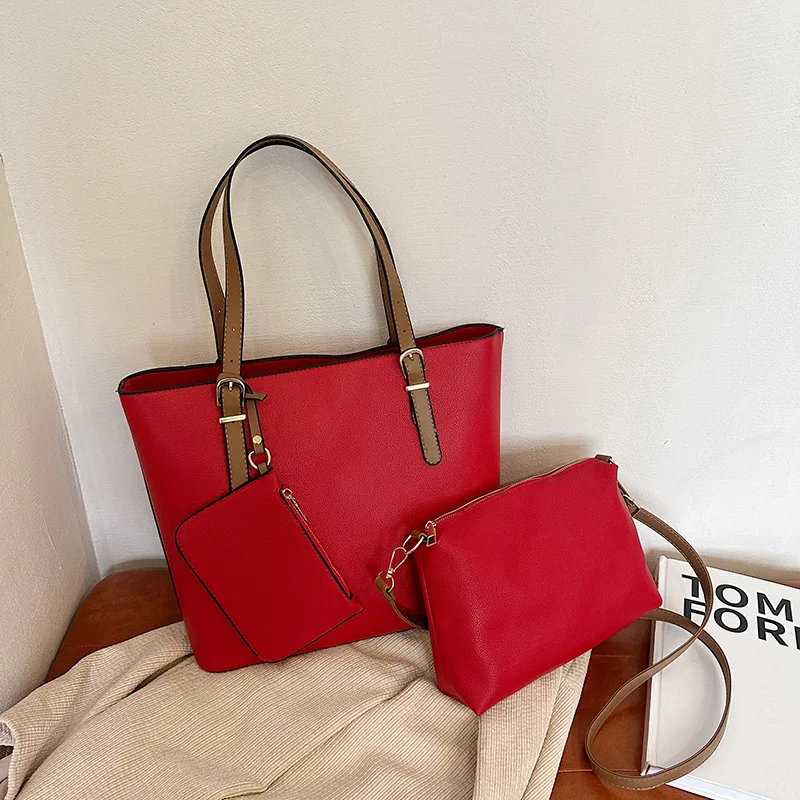 2025 جديد سعة كبيرة حمل حقيبة الموضة واحدة الكتف المائل حقيبة كروس المرأة ثلاث قطع حقيبة يد حقيبة نسائية