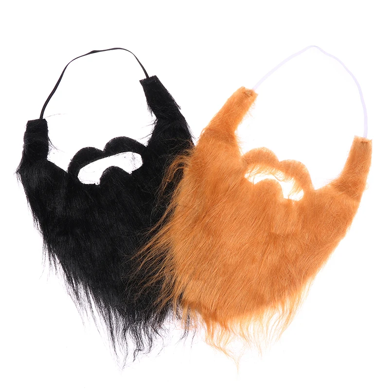 1pc DIY Fancy Dress Fake Beard Long Fluff Beards Cosplay Costume Props Simulated Beard Handmade Mustache Halloween Party Supplie