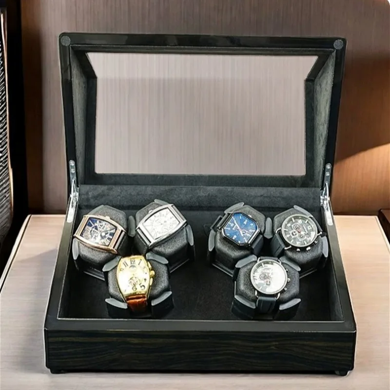 Silent Watch Winders Men Mechanical Automatic Wrist Watch Winder Portable Luxury Watches Storage Box Desktop Watches Boxes