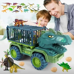 Dinosaur Transport Car Dinosaur Engineering Vehicle Carrier Truck Toy Indominus Rex Jurassic World Dinosaurs Toys Gifts for Kids