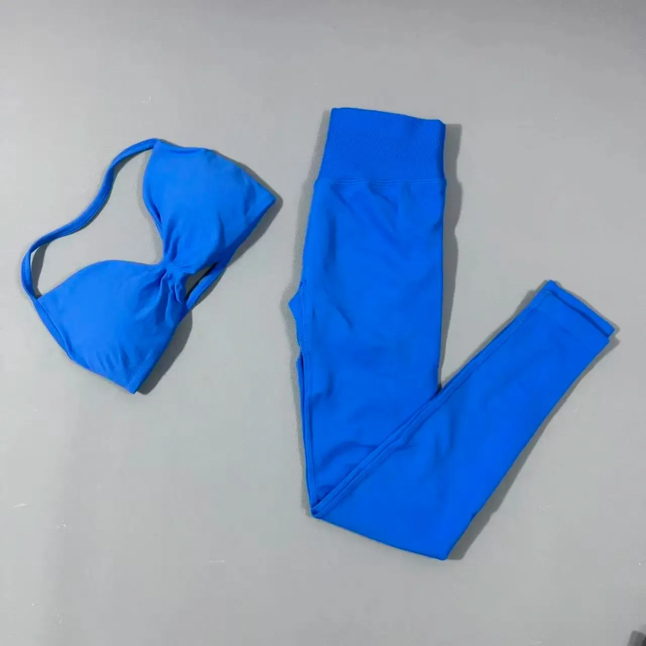 2-delige set impact leggings set dames rugloze tanktops hoge taille scrunch gympak fitness kleding outfit workout yoga set