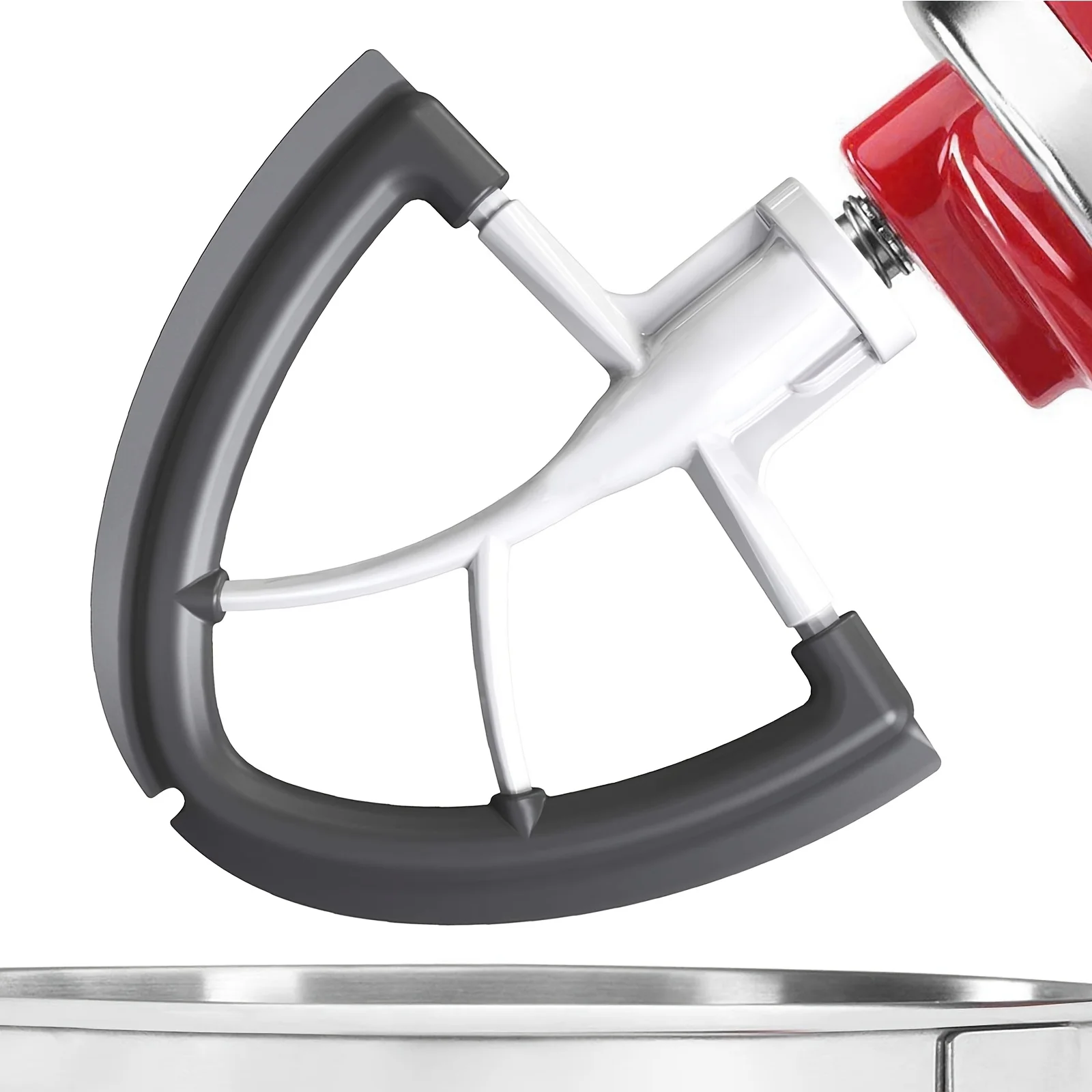 Batidor de Silicona Flexible para Batidora KitchenAid de 4.5-5 Cuartos, Compatible con Cabezal Inclinable, Accesorio para Batidora KitchenAid, Raspador de Tazón