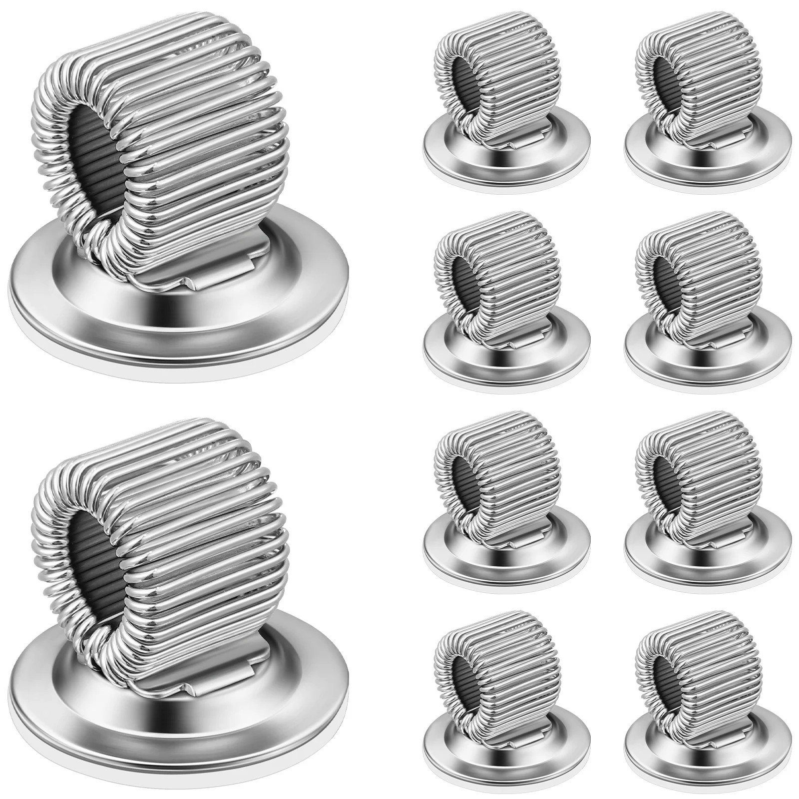 10 Pcs Glued Rotating Pen Insert Markers Holders Clips Nice Storage Box Office Supply Metal For Clipboard