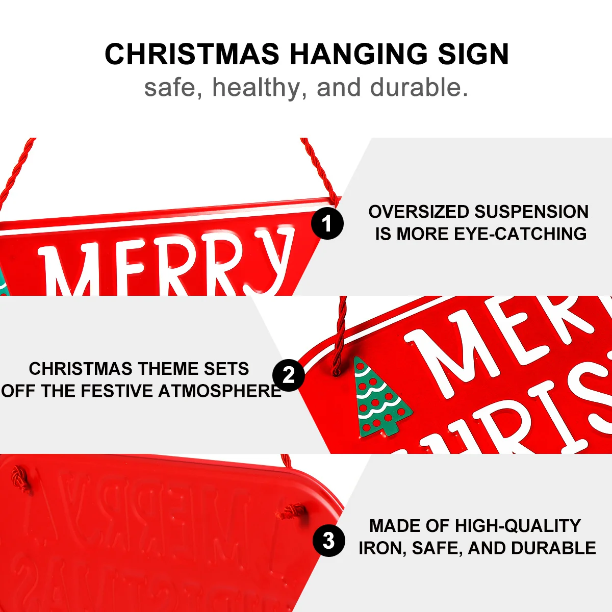 

Vintage Christmas Wall Decor Indoor Outdoor Sign Holiday Ornament Family Home Decoration Craft Tree Hanging Bauble