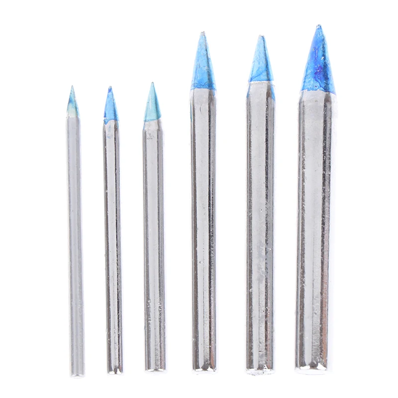 External Heat Soldering Iron Lead-Free Station Solder Tools Soldering Iron Tips Blue Pointed Welding Tips 30/40/60/80/100/150W