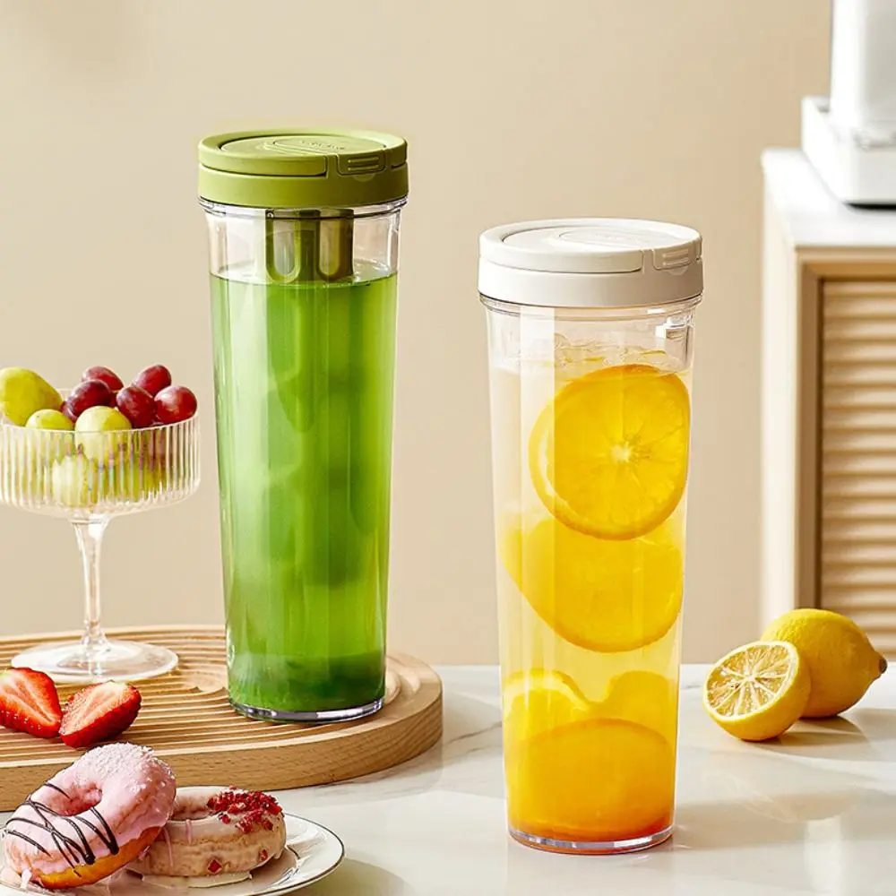 

Portable 1 L Cold Brew Coffee Maker Manual Plastic Cold Brew Pot With Mesh Filter Leak-proof Fruit Tea Pot Office