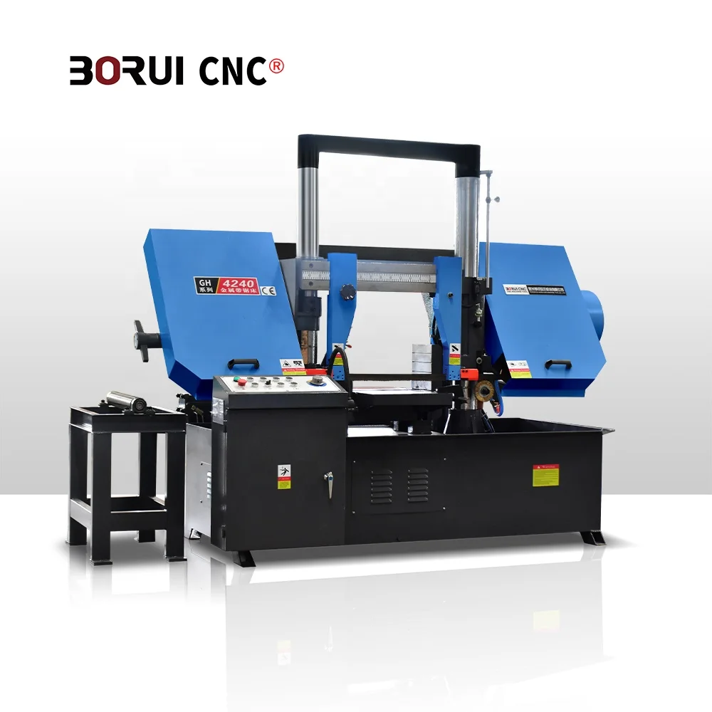 GH4240 Horizontal Band Saw Machine Metal Cutting Band Hydraulic Double Column Power Tools Horizontal Mechanical Steel CNC Corner