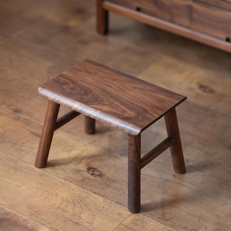 

Sturdy Solid Wood Saddle Stool Vintage Entryway Shoe Stool Multipurpose Bedroom Makeup Chairs Living Room Bedroom Home Furniture