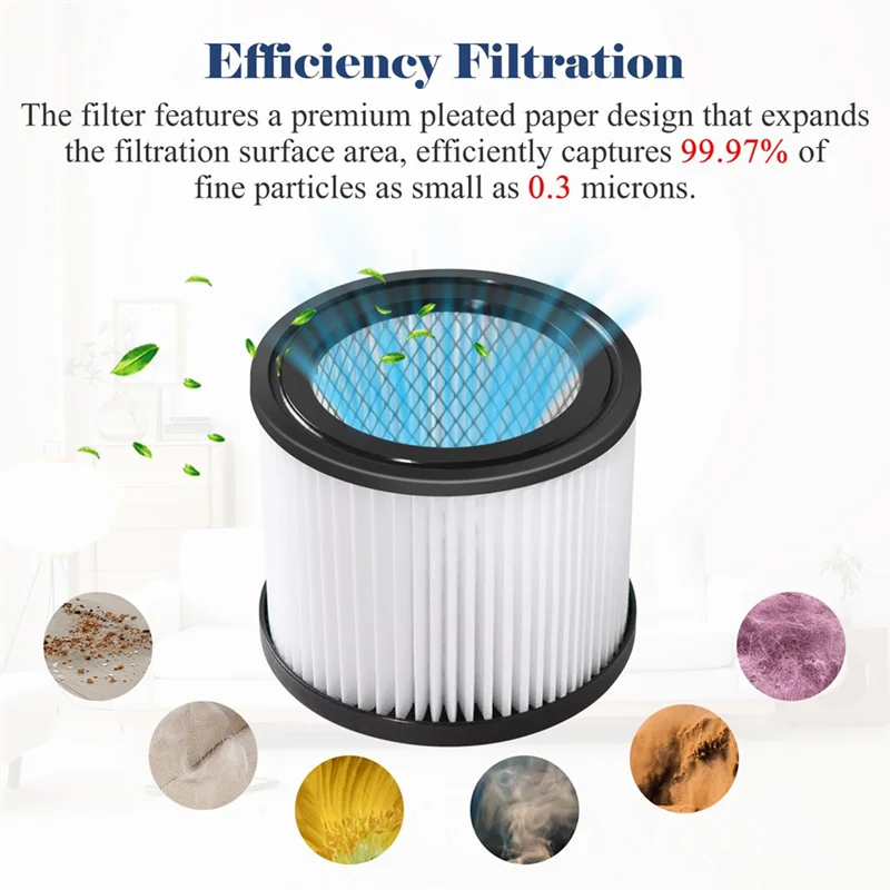 

BAAM-DXVC4001 Vacuum Filters Replacement, For 4-5 Gallon Wet Dry Shop Vac DXV04T DXV05P DXV05S DXV08S And DXV06G