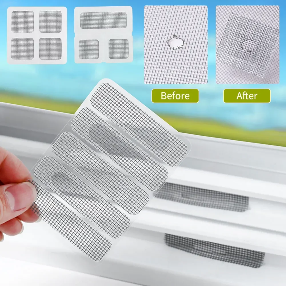 6/10pcs Stickers Broken Door Mosquito Mesh Adhesive Practical Anti-insect Window Screen Repair Patch Repair Accessories