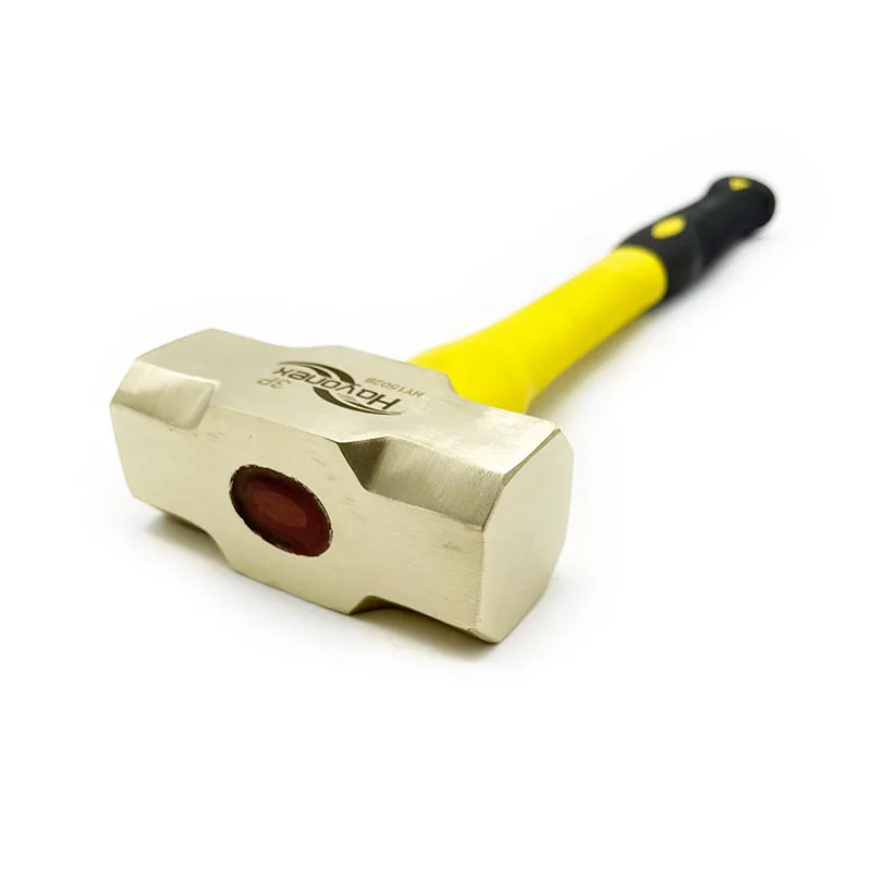 DIY Non-sparking Tools Aluminum Bronze Hammer Sledge Fiberglass Handle 900g Camping Hammer