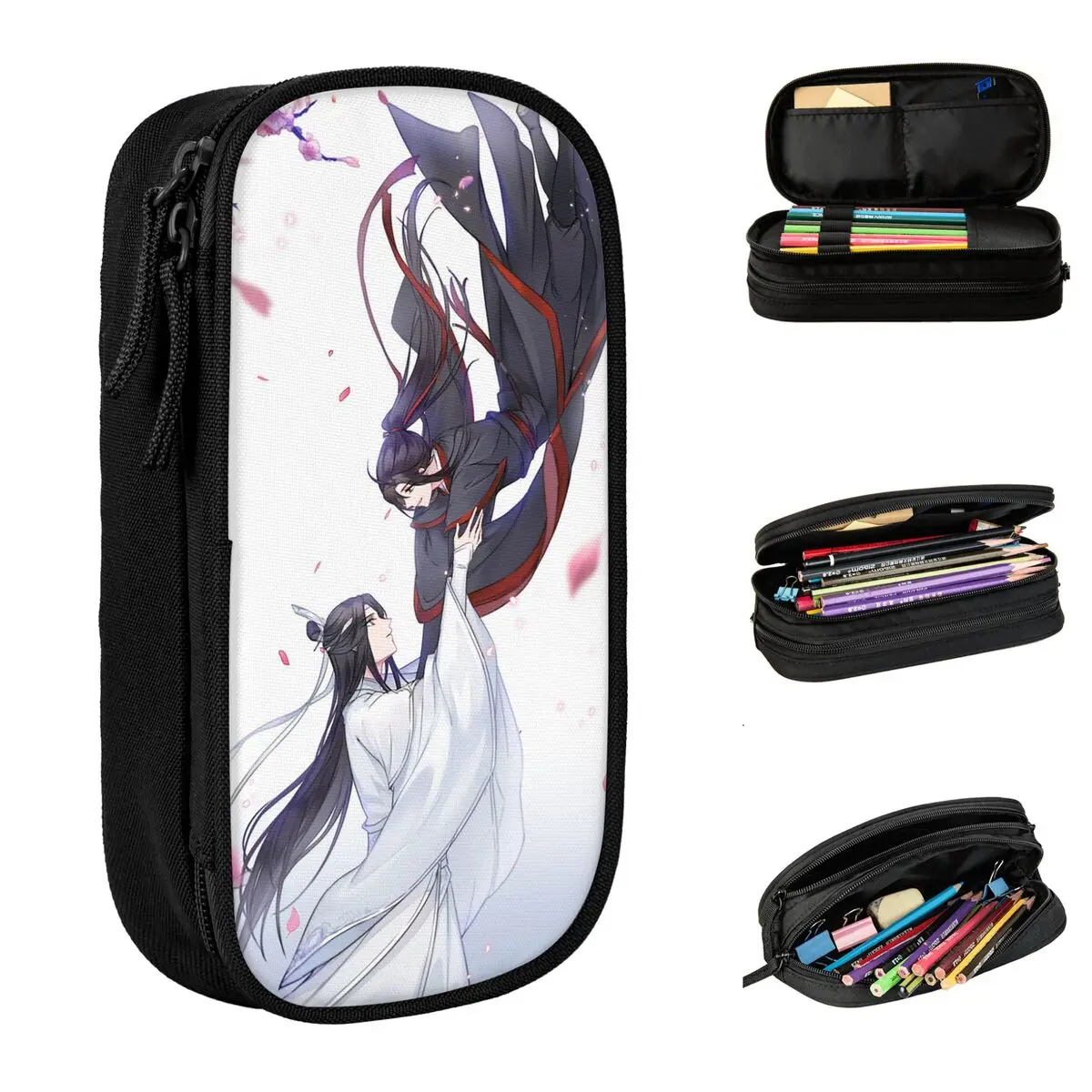 The Untamed Federmäppchen, klassisch, Lan Zhan Wei Wuxian, Anime-Stiftbox, Bleistiftbeutel, Mädchen, Jungen, Studenten, Schulgeschenke, Federmäppchen