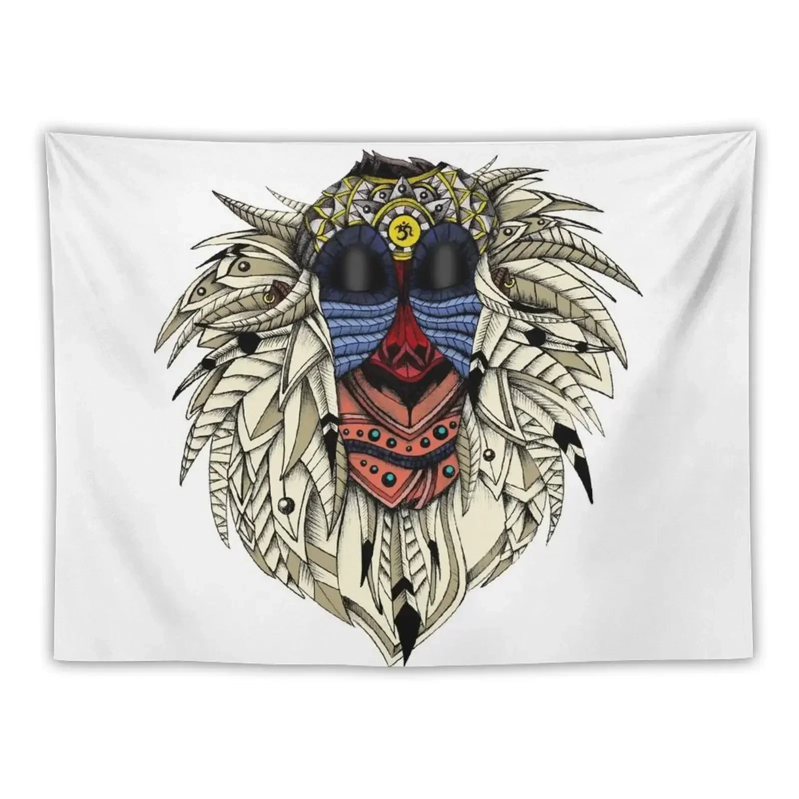 Ornate Color Rafiki Tapestry Decoration Aesthetic Wallpaper Decoration Wall Tapestry