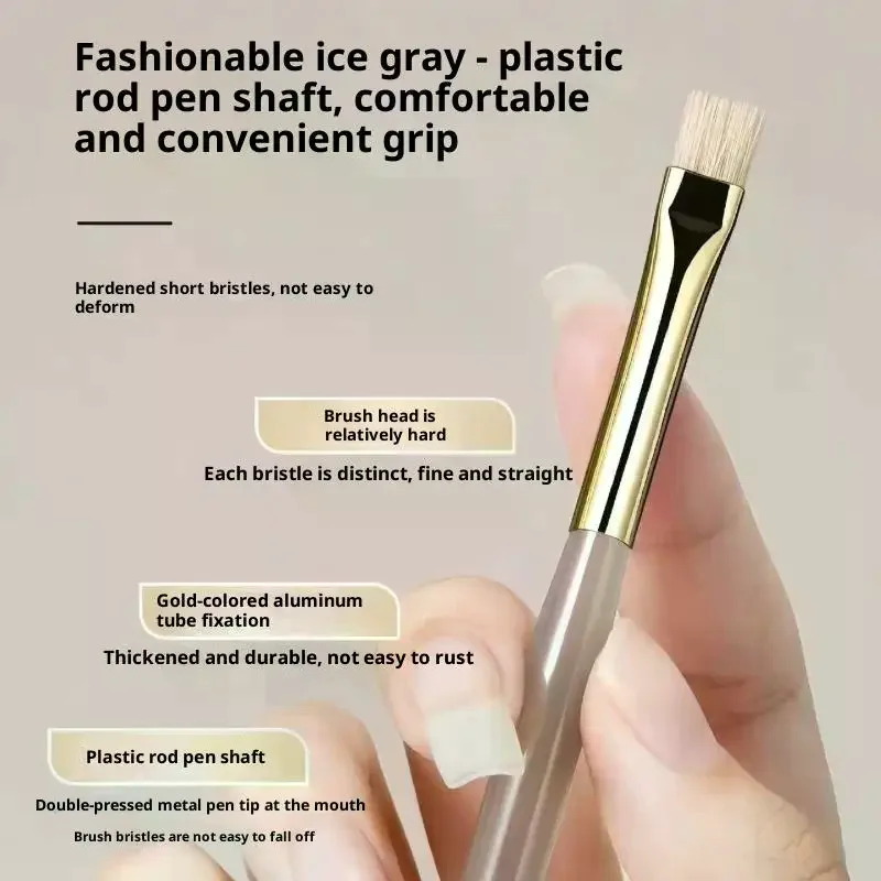 /JCS/2Pcs Nail Art Brush Multifunctional Stripe Liner Brushes Modeling Water Ripple DIY Design Hard Bristle Brush Nail Art Tool