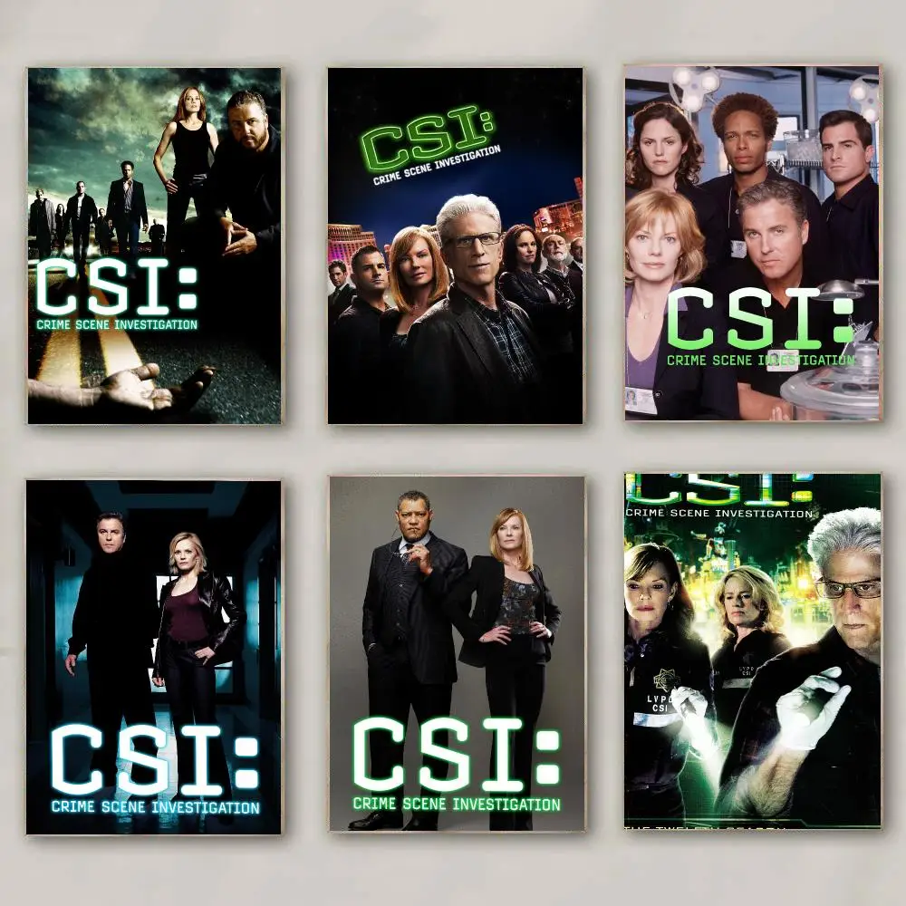 tv series C-CSI Crime Scene Investigation-N Poster Modern Wall Decal for Living Room Cafe Office Bar and Bedroom