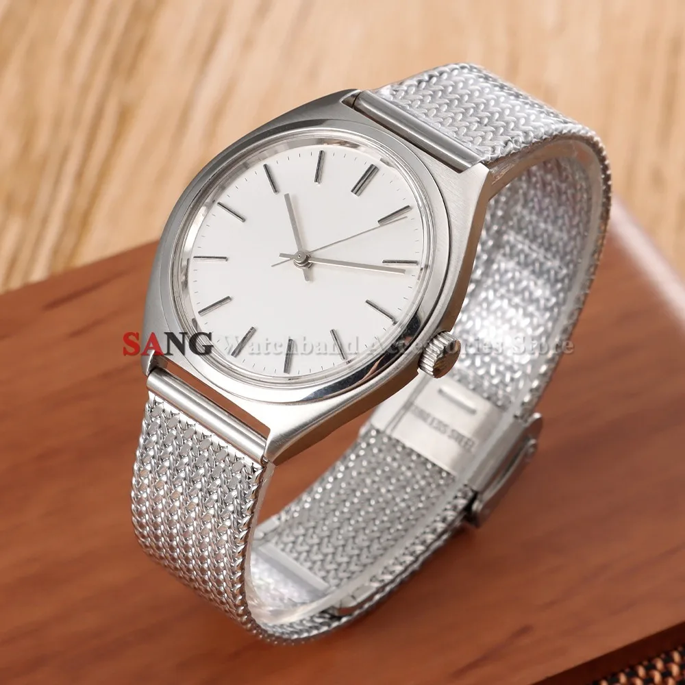 16mm 18mm 20mm Faltschnallen-Mesh-Uhrenarmband Edelstahl-Uhrenarmbänder Smartwatch Modisches Armband Metall Wasserdichtes Handgelenkband – Detail 4