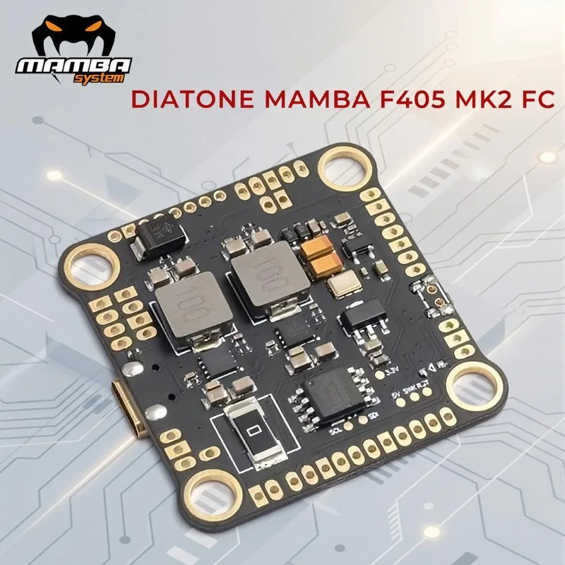 

DIATONE MAMBA F405 F4 Flight Controller MK2 Betaflight STM32 ICM42688P OSD Built-in 5V/2A BEC 30.5×30.5mm for FPV Racing Drone