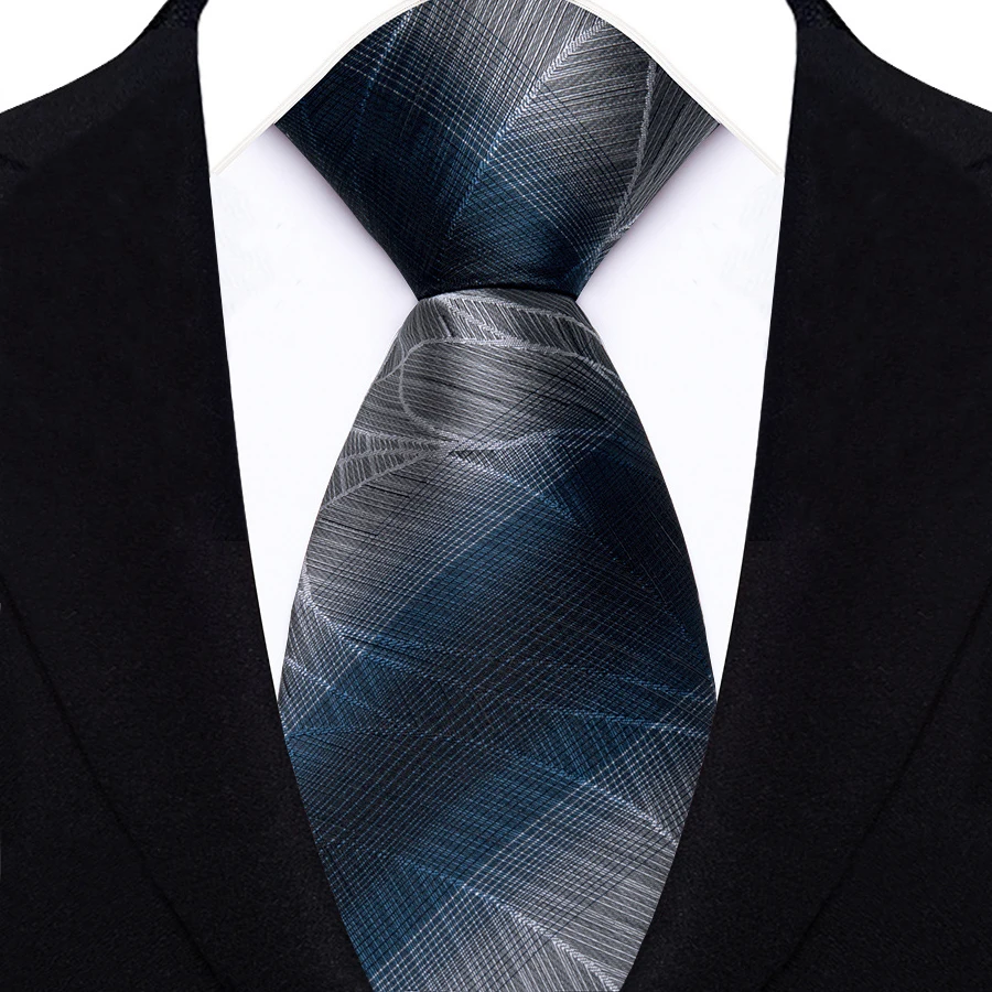 Nouveau Design hommes cravate bleu marron Plaid rayures cravates pour hommes mariage affaires fête marié col accessoires cadeau