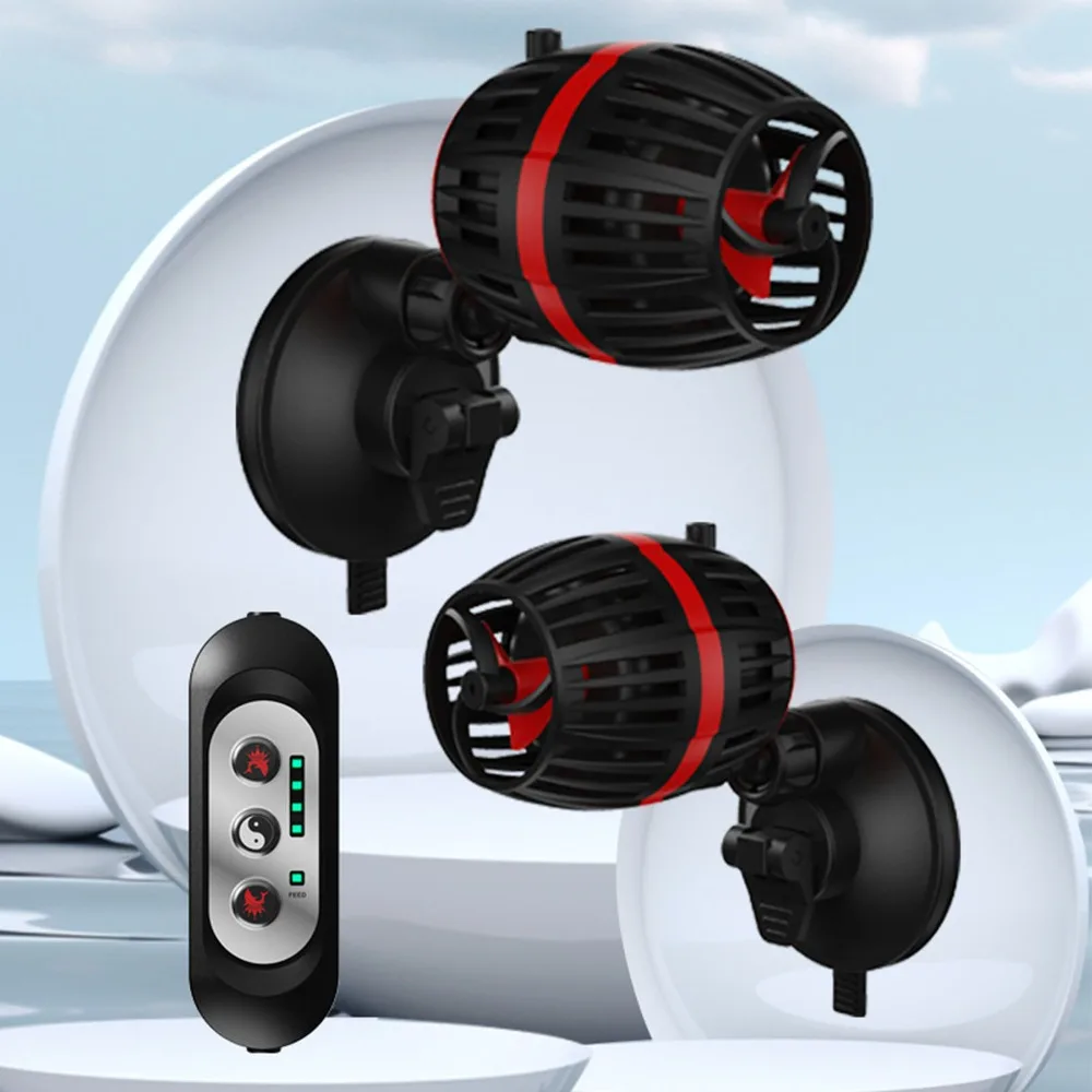 Aquarium Wave Maker Pump Create Water Movement 4 Gears Variable Frequency Fish Tank Circulation Pump Black