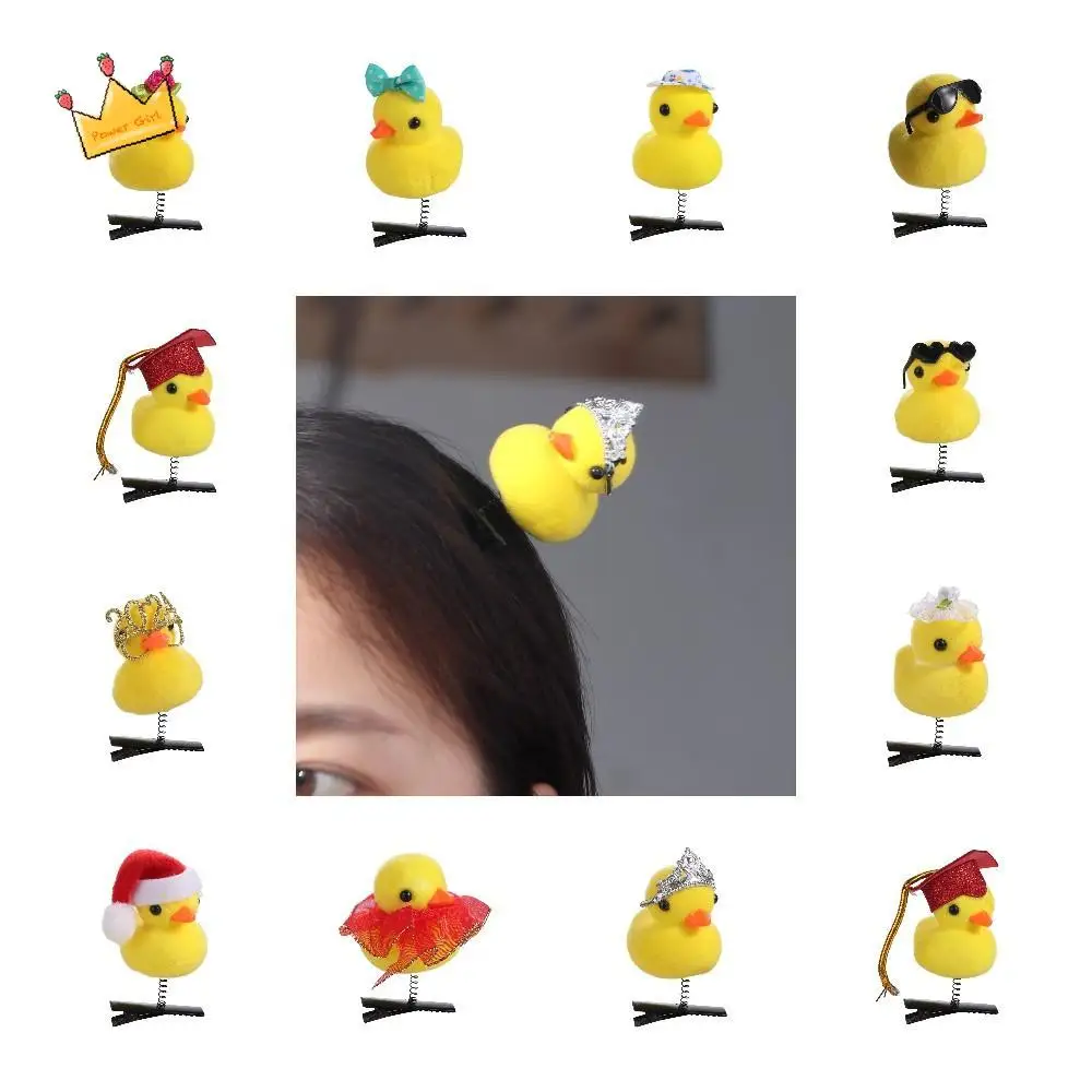 

Cute Flower Duck Hair Clips Plush Bowknot Chicken Side Barrettes Hair Accessories Hairpins Cartoon Duckbill Clips Daily