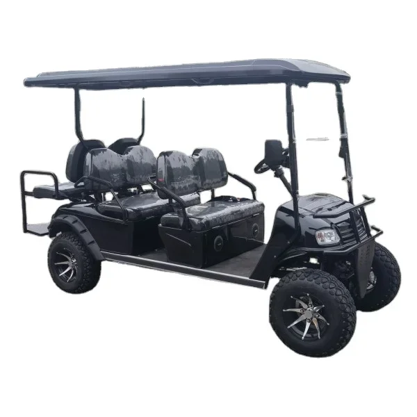 4x4 electric or gas powered 6 seater hunting golf cart with 4wd and four wheel drive